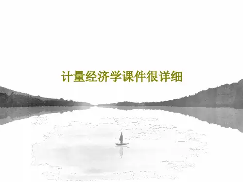 计量经济学课件很详细共99页