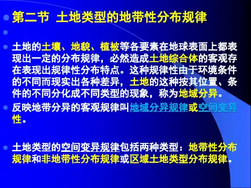 土地资源学43第四章 土地类型(分布、结构演替,备课2012)