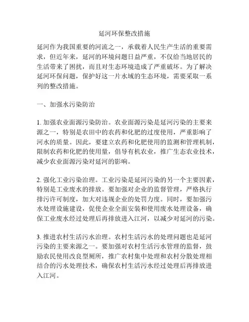 延河环保整改措施
