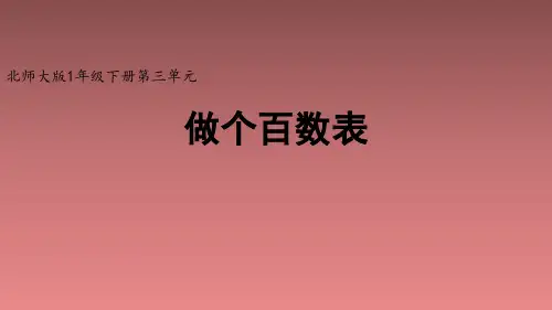 北师大版小学一年级下册数学《做个百数表》精品课件