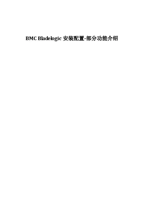 BMC Bladelogic安装配置-部分功能介绍-V1.1