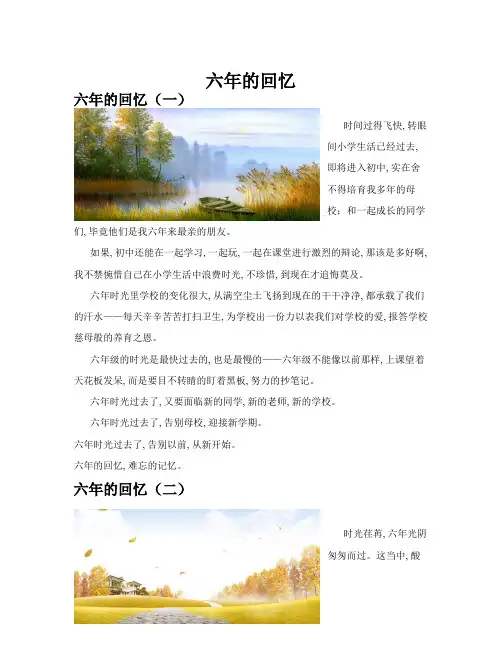 六年的回忆(共10篇)