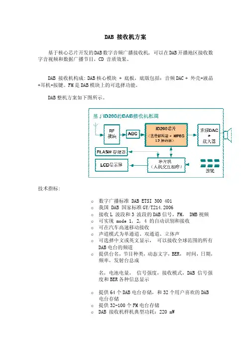 DAB数字音频广播系统概论与简介