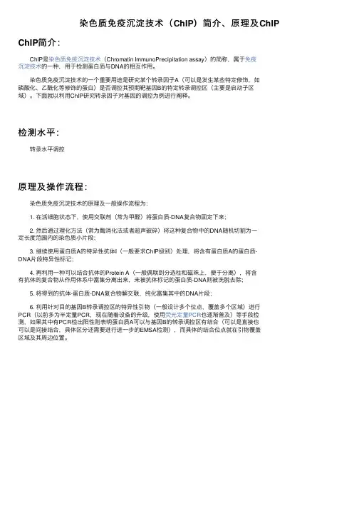 染色质免疫沉淀技术（ChIP）简介、原理及ChIP