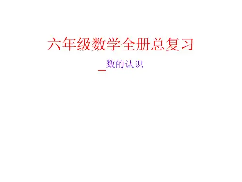 六年级数学全册总复习
