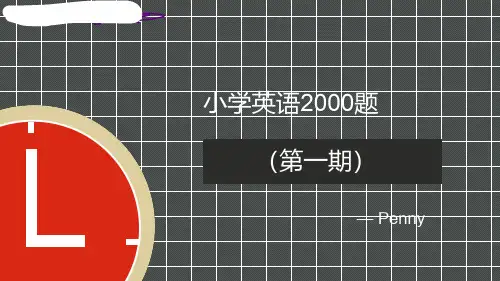 01.小学名词与冠词 代词 数词 介词 连词 练习题