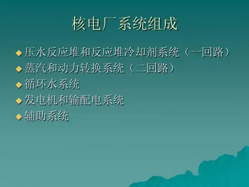 核电厂系统及设备介绍090329
