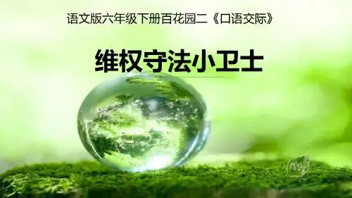 六年级下册语文优秀课件语文百花园二《口语交际维权守法小卫士》语文s版(共23张ppt)