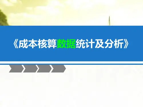 成本核算数据统计及分析培训 PPT