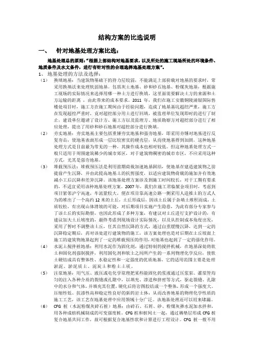 结构方案的比选说明