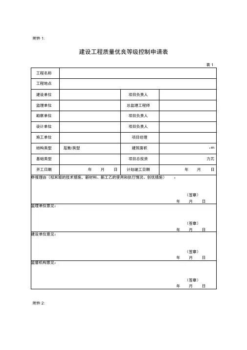 工程质量控制资料核查系列表格