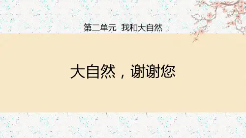 大自然,谢谢您一年级下册道德与法治课件