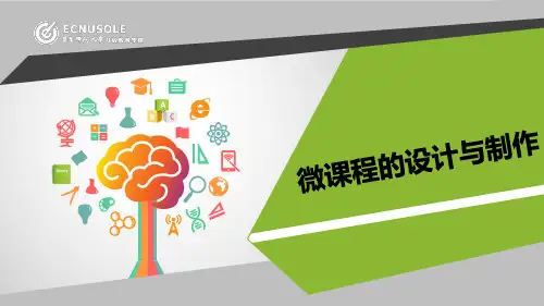 微课程的设计与制作(完整版)PPT课件