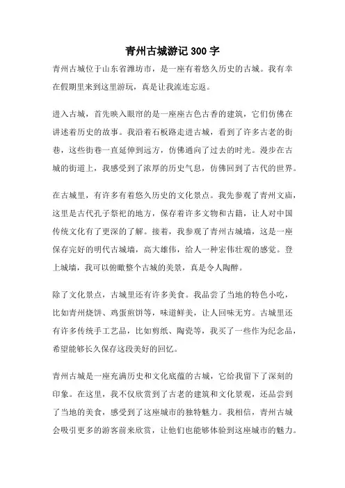 青州古城游记300字