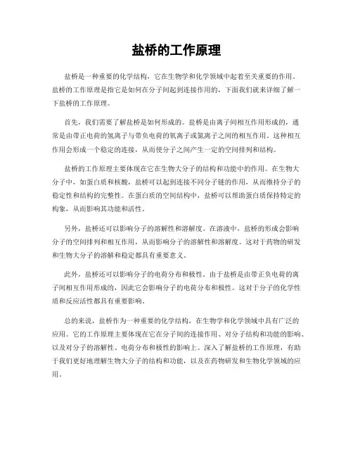 盐桥的工作原理