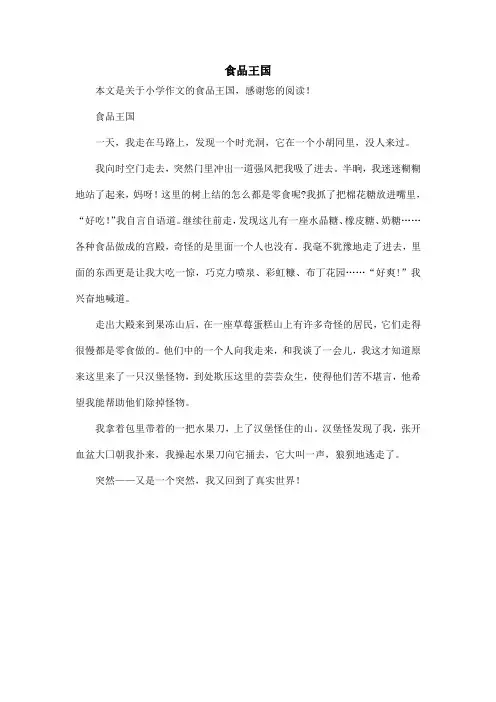 食品王国_小学作文_2