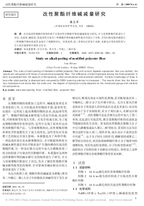 改性聚酯纤维碱减量研究_廉志军