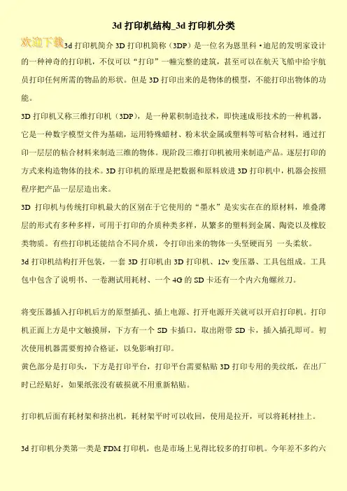 3d打印机结构_3d打印机分类