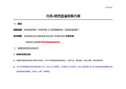 渠道拓客方案