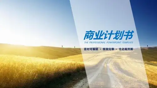 大气商业计划书PPT模板
