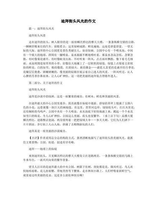 迪拜街头风光的作文