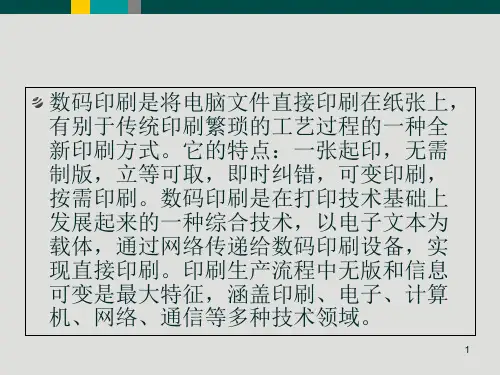 数码印刷项目策划案