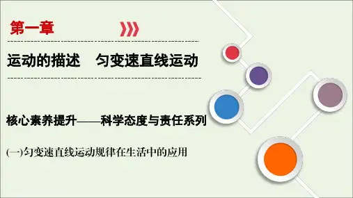 高考物理复习 第1章 运动的描述匀变速直线运动 核心素养提升60