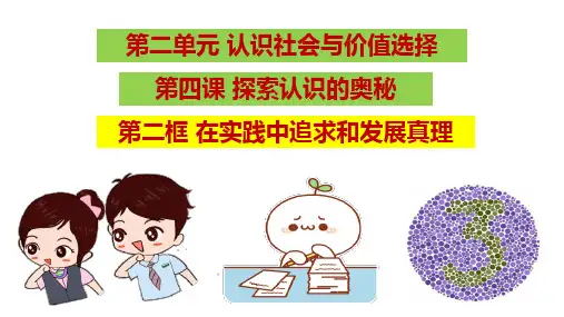 高中政治统编版必修四4.2在实践中追求和发展真理(共20张ppt)