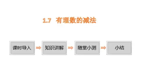 1.7 有理数的减法课件(共21张PPT)