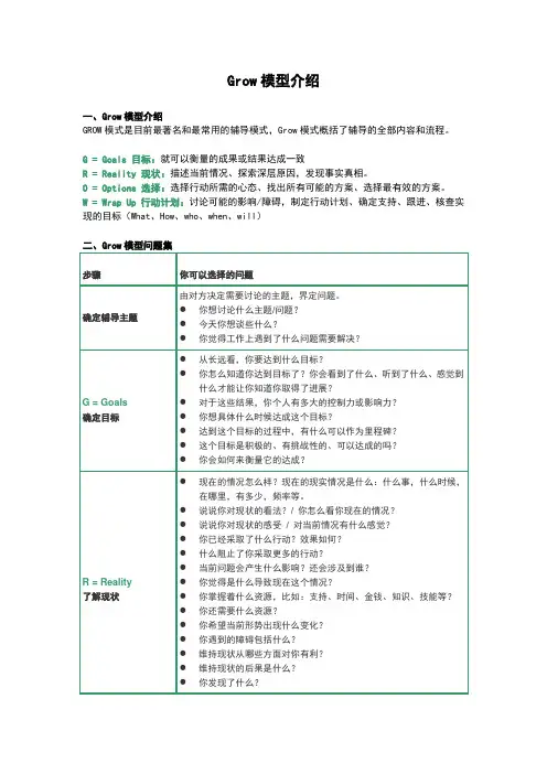 Grow模型介绍1