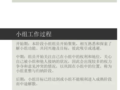 小组工作第二版小组工作过程概论