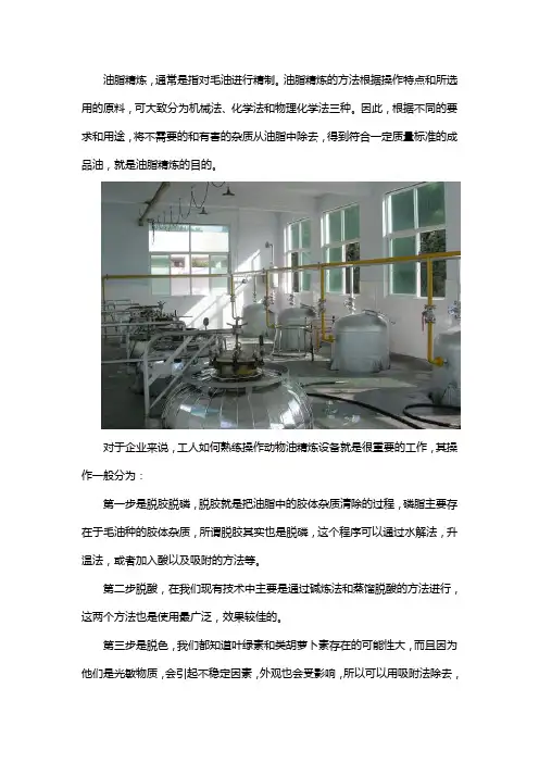 如何熟练操作动物油精炼设备