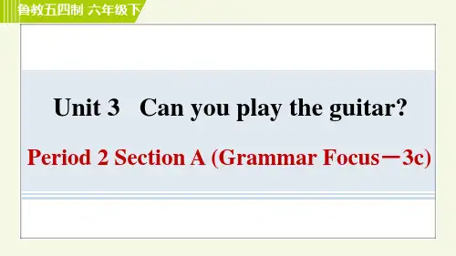 鲁教版六年级下册英语 Unit  Period 2 Section A (Grammar Focus
