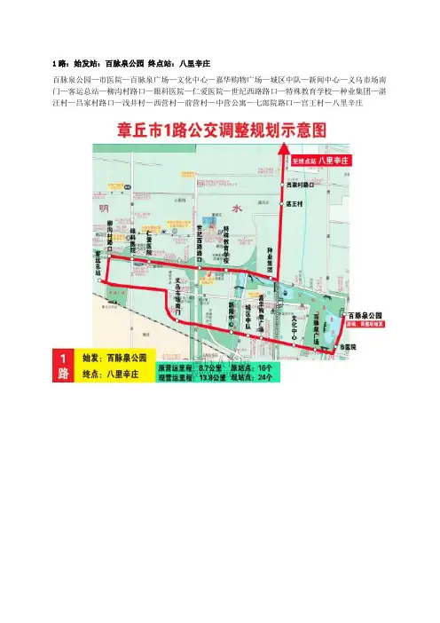 章丘公交车线路图