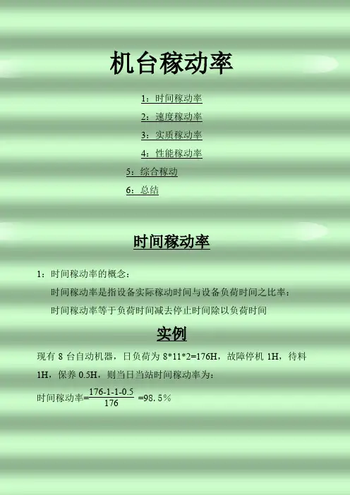 机台稼动率