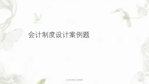 会计制度设计案例题ppt课件