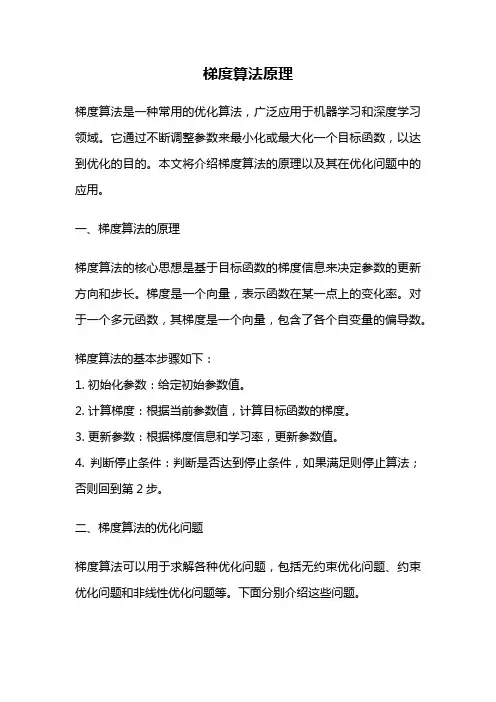 梯度算法原理