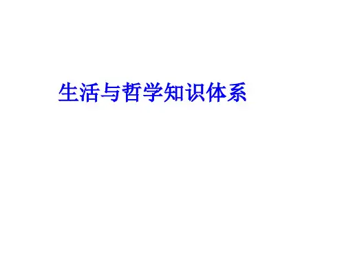 高中政治《生活与哲学》知识体系概括与总结