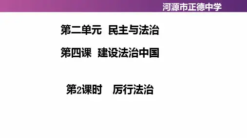 42-2厉行法治课件-人教版九年级道德与法治上册