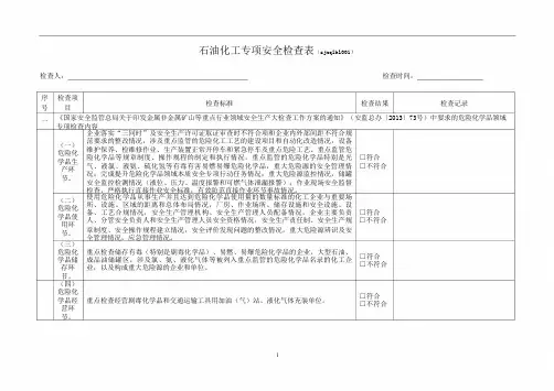1-石油化工专项安全检查表