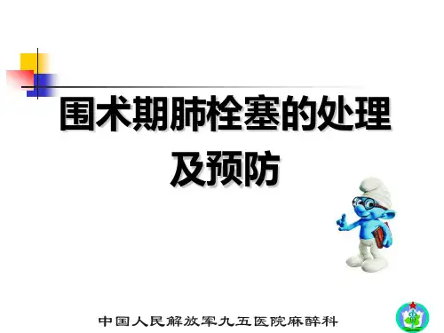 围术期肺栓塞的处理及预防PPT课件