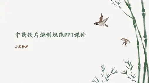 中药饮片炮制规范PPT课件