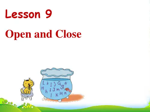 冀教版三年级英语上册《Lesson 9 Open and Close》优质课课件