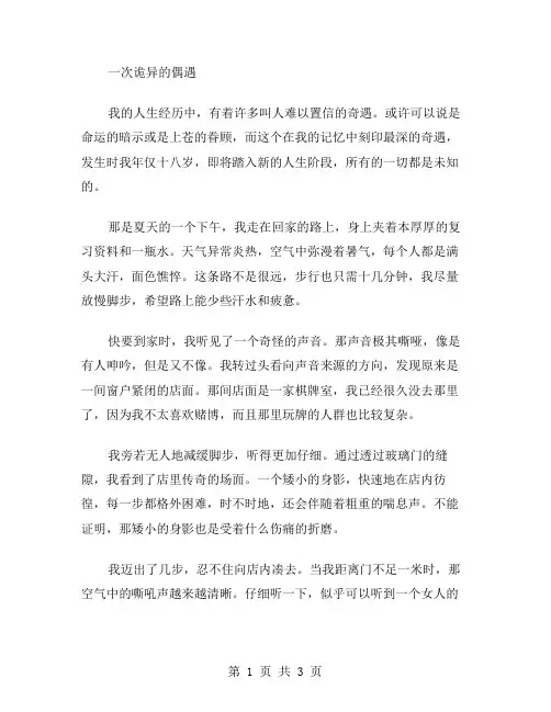 奇遇的作文范文