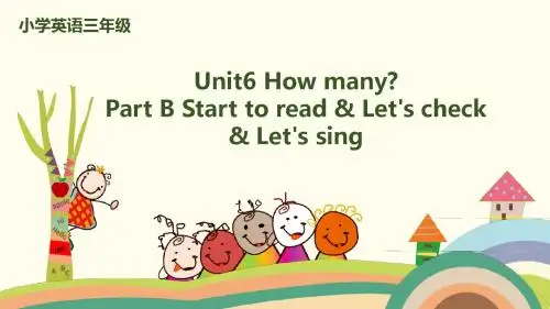 三年级下册英语课件-Unit6 How many_  Part B Start to read