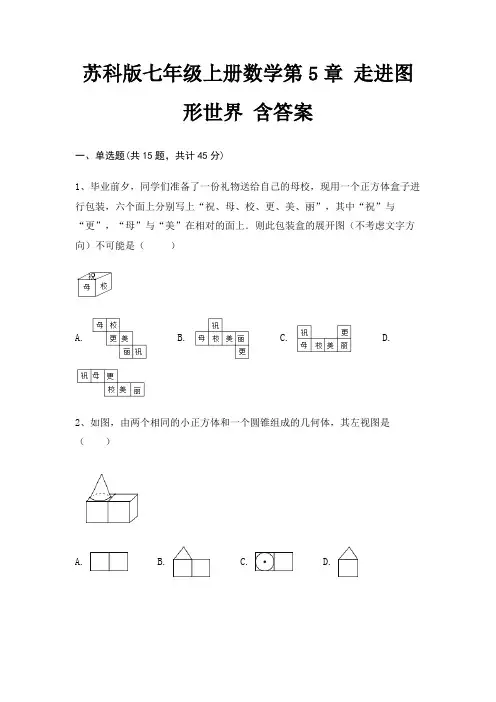 苏科版七年级上册数学第5章 走进图形世界 含答案