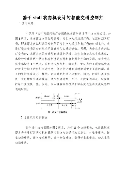 基于vhdl状态机设计的智能交通控制灯