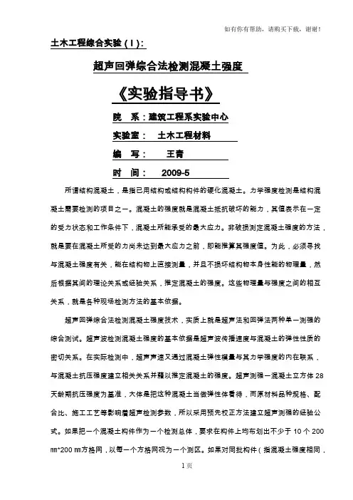 超声回弹综合指导书