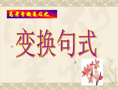 高考语文专题复习：句式变换专项训练ppt课件