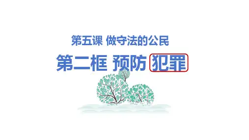5.2 预防犯罪 课件- 2024-2025学年统编版道德与法治八年级上册 